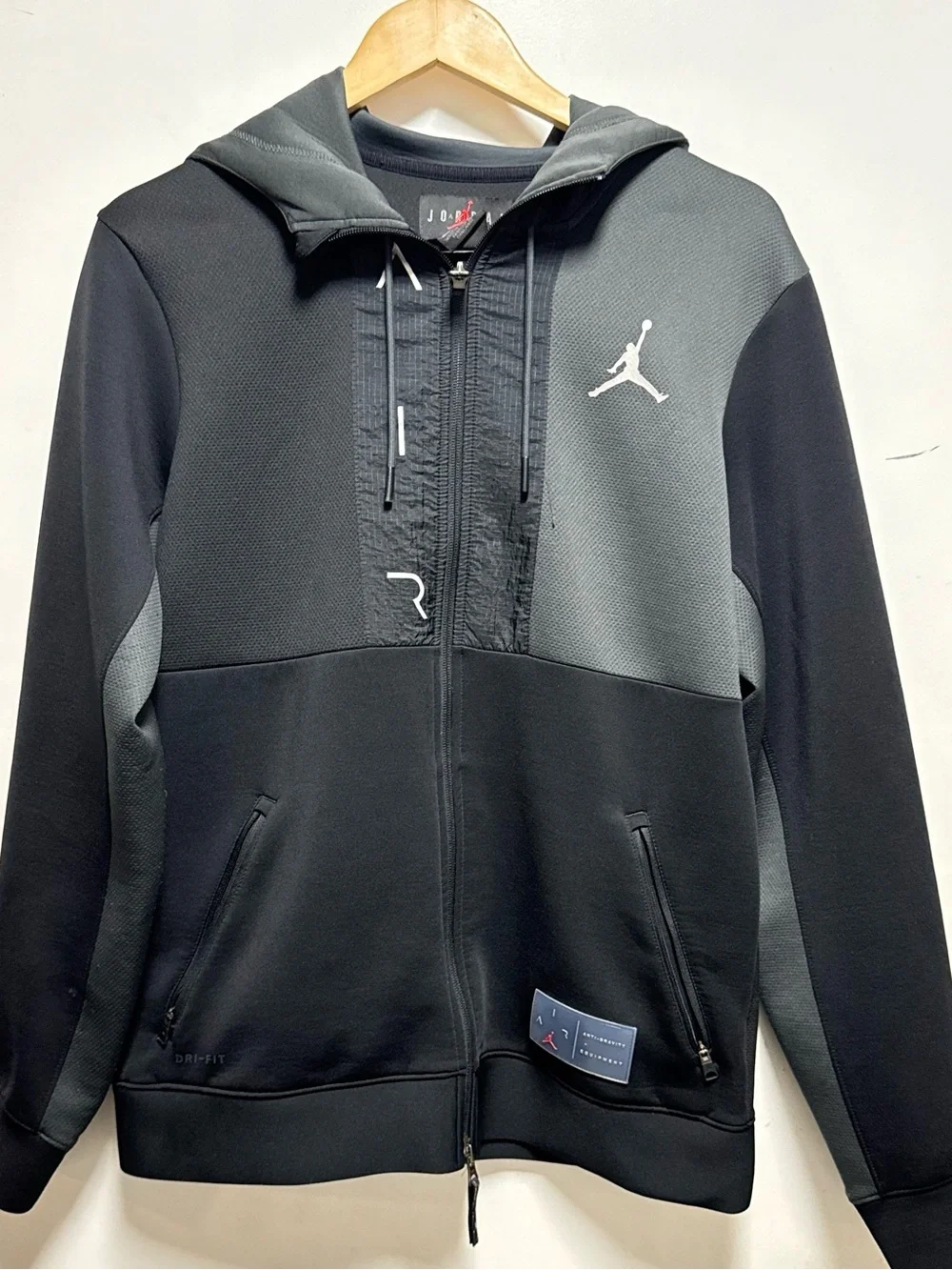 Jordan Black Hoodie with Red Jumpman Patch